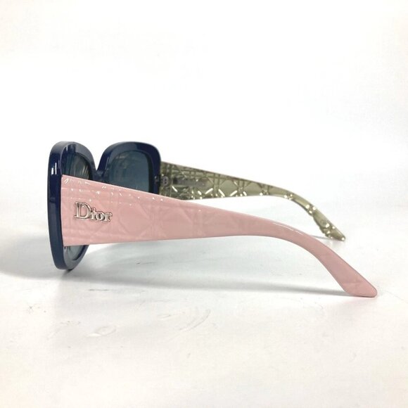 CHRISTIAN DIOR NQHHD Lady Dior Cannage logo Bicolor glasses eyewear sunglasses - Picture 8 of 16